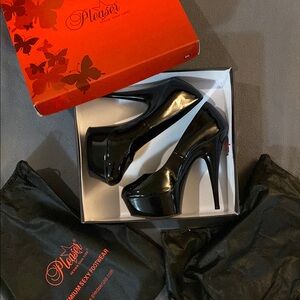 Pleaser Black Stiletto Platform Heels